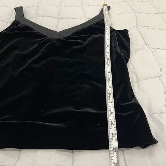 Vintage Black Velvet Alex Evenings 3 Piece Set Size M/L Blazer Tank Pants Y2K - Picture 11 of 16